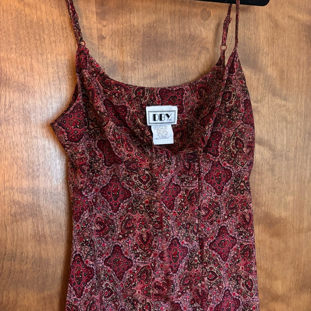Vintage 90s DBY Ltd. Pink Paisley Women's Dress - Picture 6 of 12